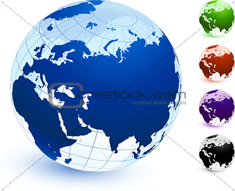 Multi Colored Globe set