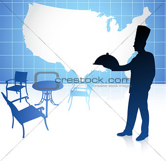 Chef with United States map 