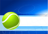 Tennis Ball on Abstract Internet Background