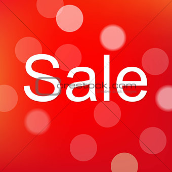 Red Sale Poster With Bokeh