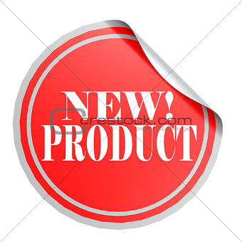 Red circle label new product