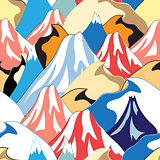 color pattern of the mountains