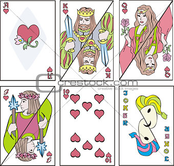 playing cards - complect of hearts