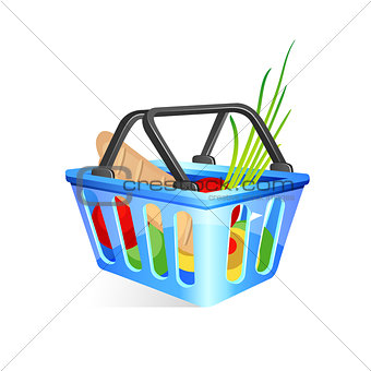 Basket with food