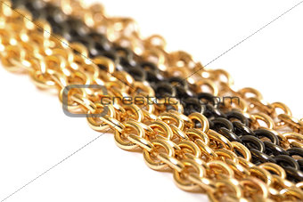 Golden and black chains