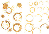 Collection stains of coffee