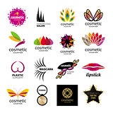 Collection of vector logos for cosmetics and body care
