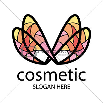 logo in the form of multi-colored wings for beauty salon