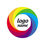 vector logo multicolored circle in motion