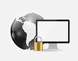 Internet Security Icon Vector Illustration