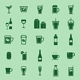 Drink color icons on green background