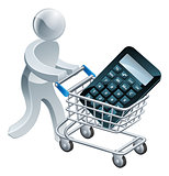 Shopping cart calculator person