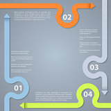 Infographic design with options and descriptions