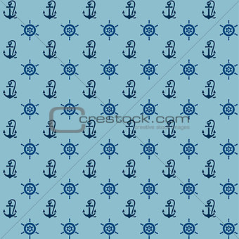 Seamless patterns, anchors and steering wheel