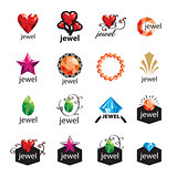 collection of modern vector logos jewelry