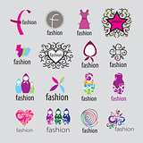 Collection of vector logos fashion accessories and clothing