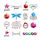collection of vector logos jewelry and fashion accessories