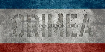 Crimea flag - Vintage version with text