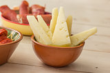 Tapas, manchego cheese and cured ham