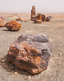 Stones in the Crater Mizpe Ramon - Negev desert