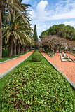 fragment of famous Bahai gardens in Haifa, Israel