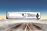 Composite image of search bar doodle