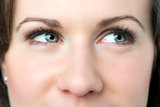 Closeup woman eyes