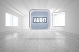 Composite image of audit banner on abstract screen