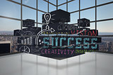 Composite image of success brainstorm on abstract screen