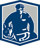 Canine Policeman With Police Dog Retro