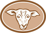Sheep Head Oval Cartoon