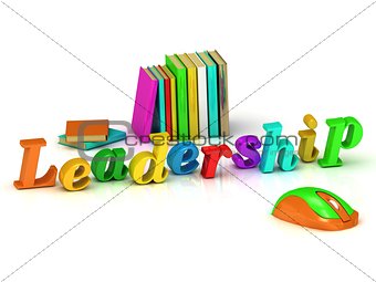 Leadership 3d inscription bright volume letter 