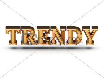 TRENDY 3d inscription large golden letter 