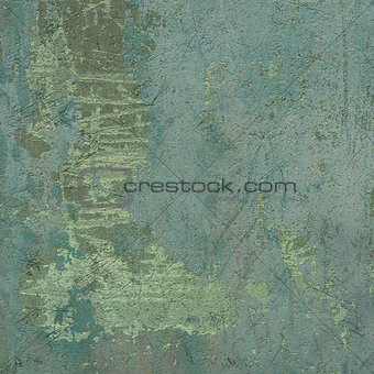 3d abstract grunge blue green wall backdrop