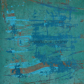 3d abstract grunge blue green wall backdrop 