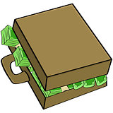 Money in suitcase