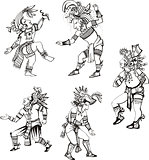 Maya characters dancing