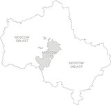 Outline map of Moscow region