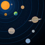 Realistic Solar System Illustration