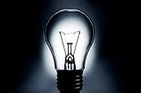Electric light bulb with dark background
