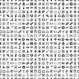 seamless doodle public sign pattern