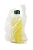 Bottle Of Olive Oil In Plastic Bag