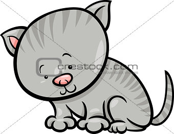 cute kitten cartoon illustration