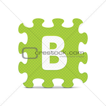 Vector letter "B" written with alphabet puzzle