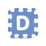 Vector letter "D" written with alphabet puzzle