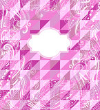 Abstract geometrical pink background