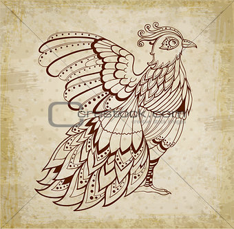 Decorative  background with bird