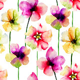 Seamless patterns with flowers