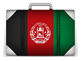 Afghanistan Travel Luggage with Flag for Vacation