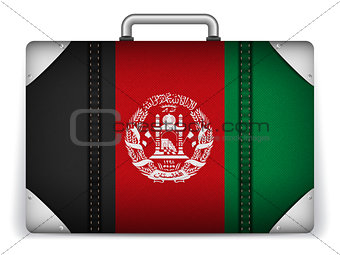 Afghanistan Travel Luggage with Flag for Vacation